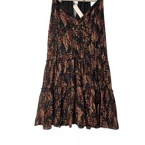 NEW DREW ANTHROPOLOGIE Floral Mini Dress - Black and Brown SIZE SMALL